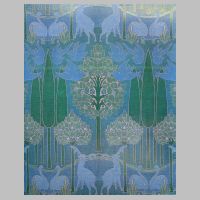 Textile design by C F A Voysey, produced by Alexander Morton & Co  in 1897..jpg